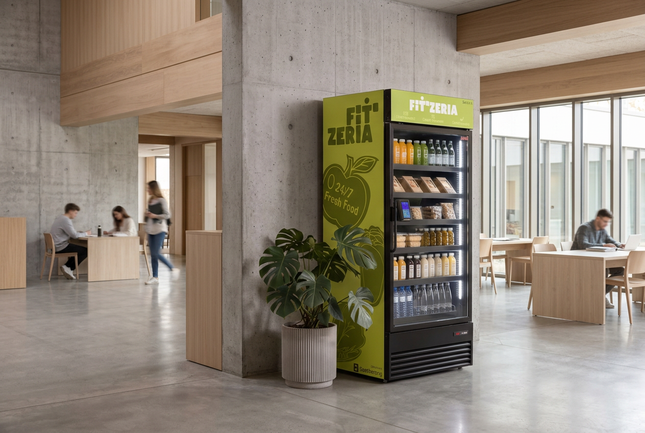 Fresh Vending unit in a university building